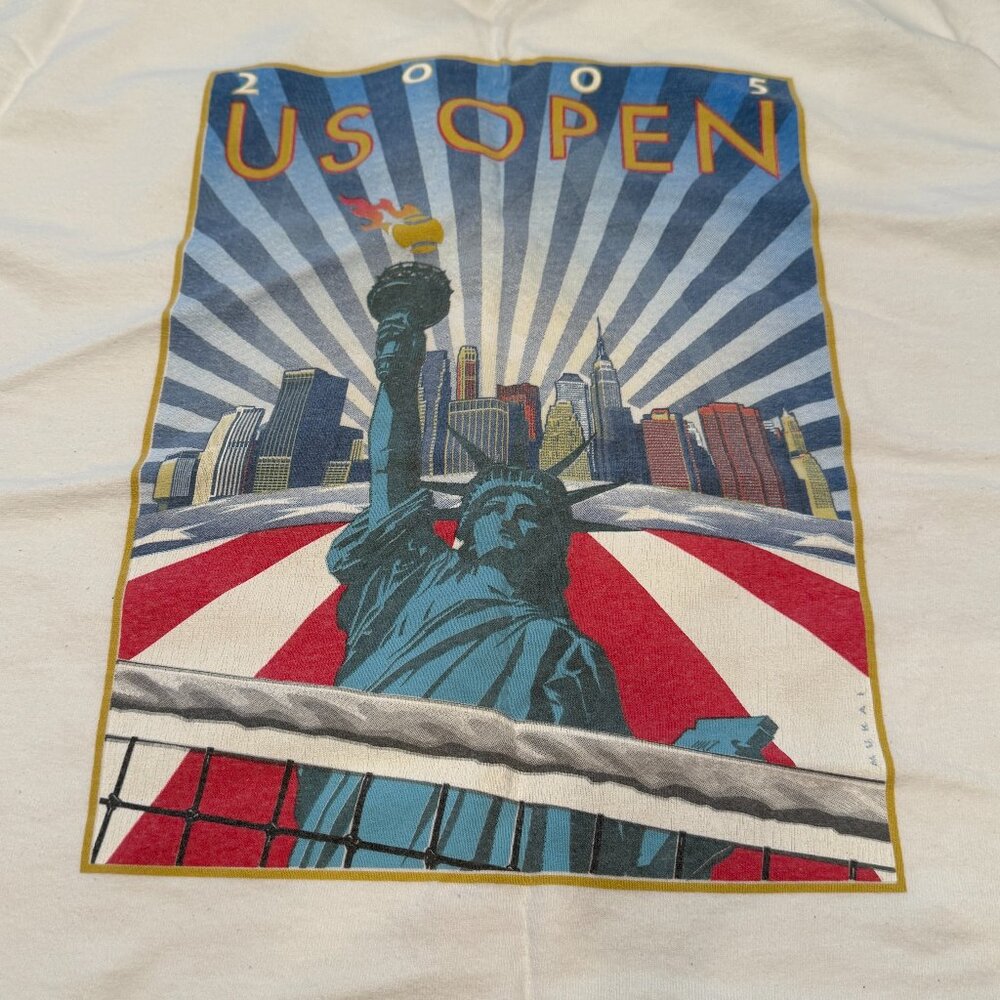2005 Vintage US OPen Tennis t-shirt - white - Unisex XL